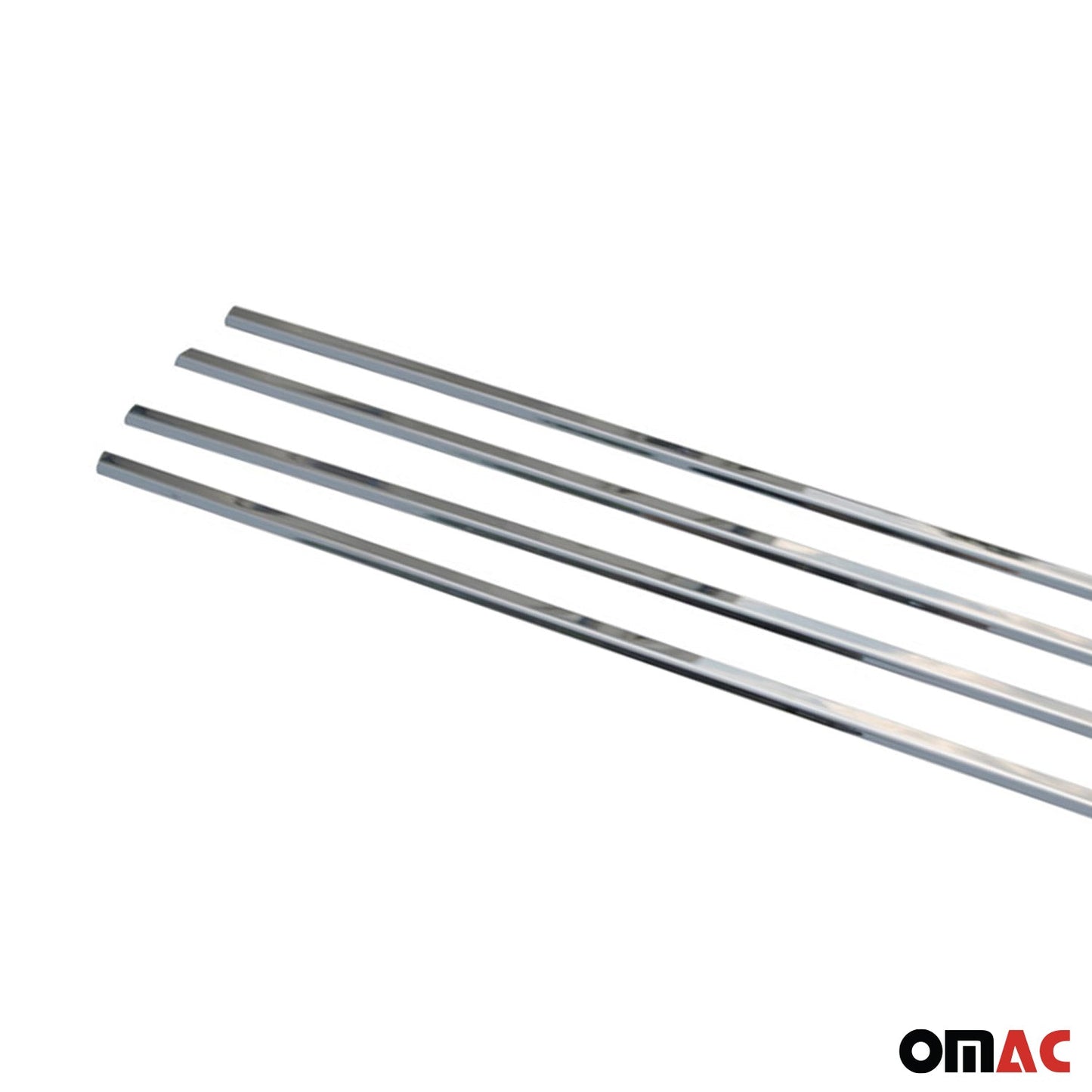 Benzi decorative pentru geamuri pentru Toyota Corolla 2007-13 sedan, oțel inoxidabil, set 4 piese