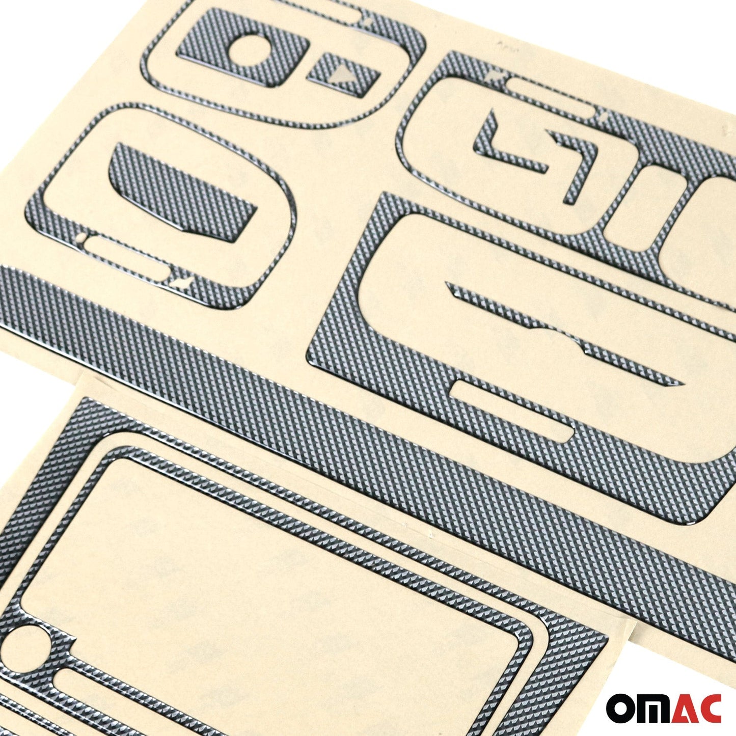 Ornamente interioare cockpit pentru Dacia Lodgy 2012-2024 set 17 piese aspect carbon