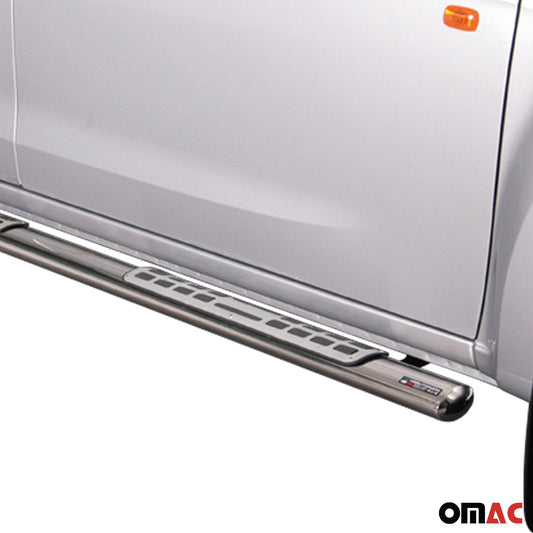 Stahl Seitenschweller Schwellerrohre für Isuzu D-Max Space Cab 2011-2021 Grau