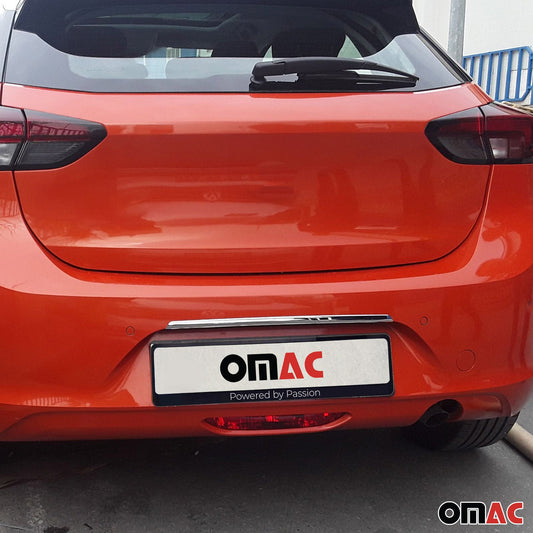 Bandă decorativă portbagaj, bandă decorativă hayon pentru Opel Corsa F 2019-2025, oțel inoxidabil cromat