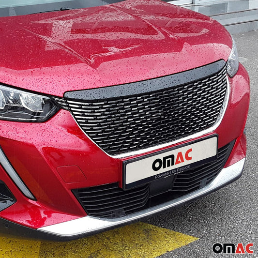 Benzi decorative grilă auto pentru Peugeot 2008 2020-2025, oțel inoxidabil, argintiu, 3x