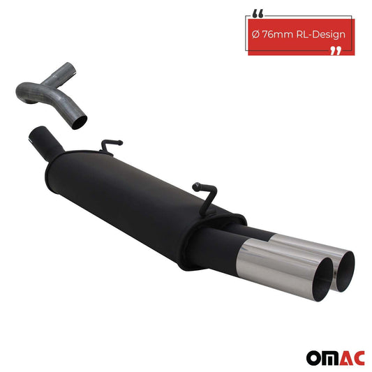 Novus Sportauspuff für Seat Ibiza 6L 2x76mm RL-Design Endschalldämpfer