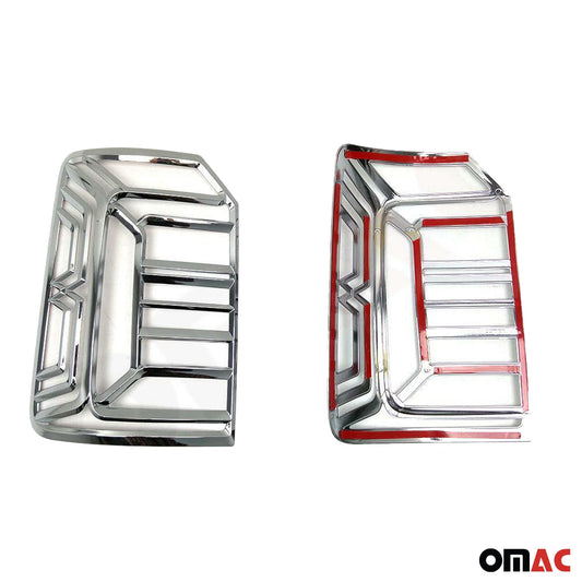 Rücklicht Leisten Heckleuchte für VW Caddy 2015-2020 Chrom ABS Silber 2tlg