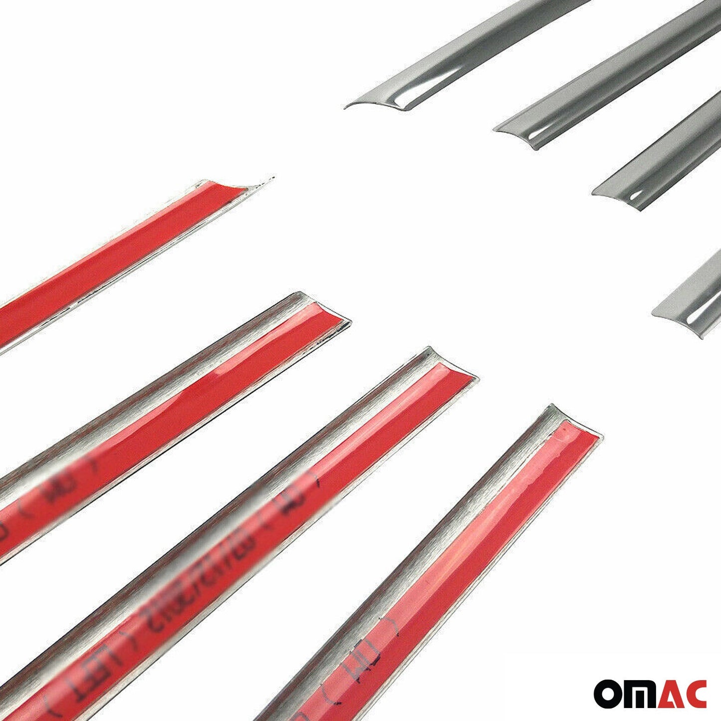 Benzi grilă radiator pentru VW Transporter T5 2003-2010, crom-argintiu, 8 buc.