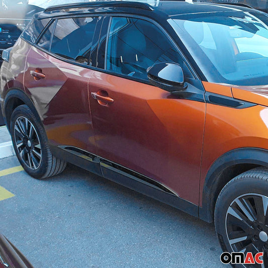 Seitentürleiste Türschutzleiste für Peugeot 2008 2019-2025 Chrom Stahl Dunkel 4x