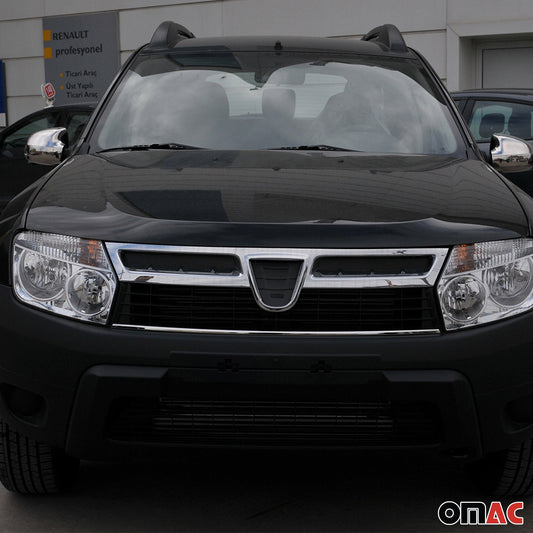 Benzi decorative grilă auto pentru Dacia Duster 2010-2012, oțel inoxidabil, argintiu