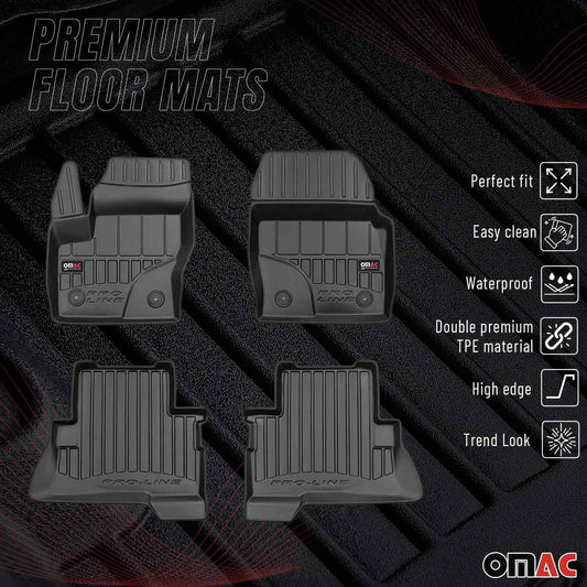 OMAC Gummi Fußmatten für Ford Kuga 2013-2024 Premium TPE 3D Automatten 4tlg