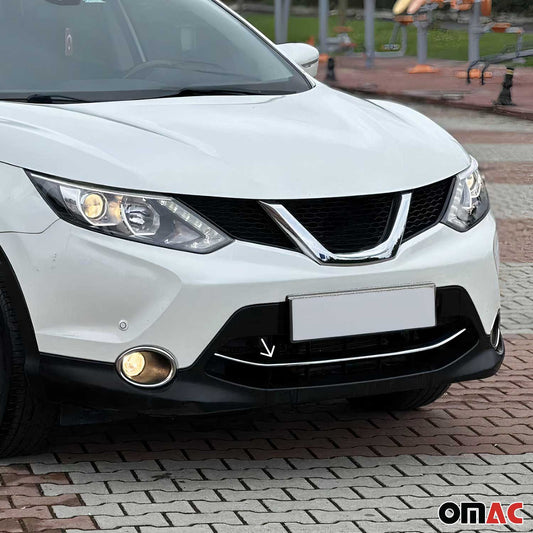 Benzi decorative grilă auto pentru Nissan Qashqai J11 2014-2017, crom-argintiu