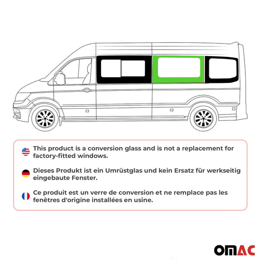Seitenfenster Seitenscheibe für VW Crafter 2017-2025 Mittel Links Schwarz L3