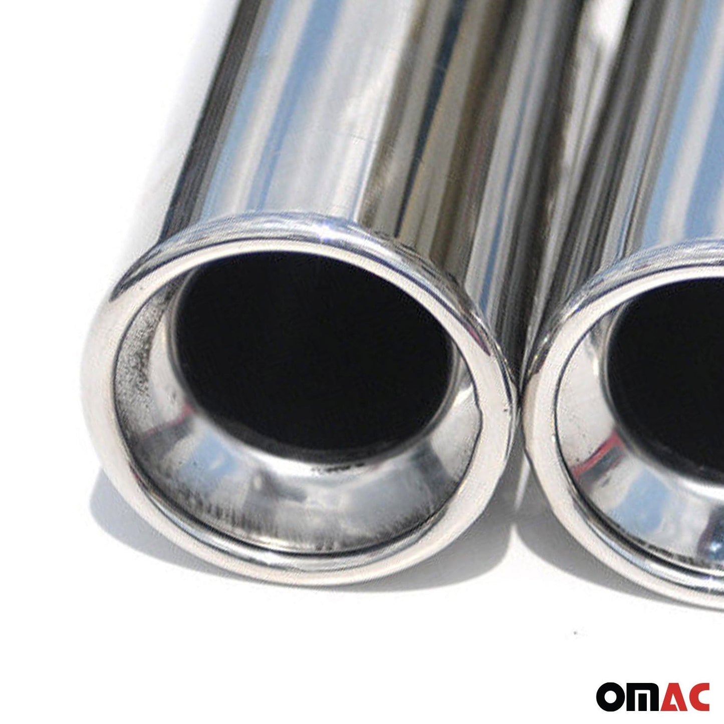 Ornamente eșapament pentru VW T6 T6.1 toate modelele 2015-2024, oțel inoxidabil cromat, 60 mm, 2 bucăți