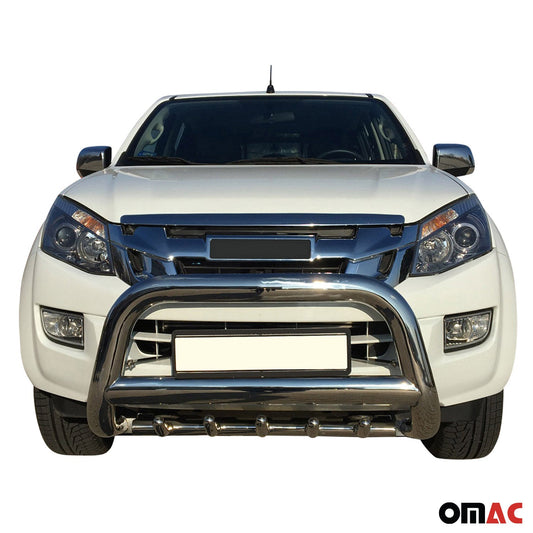 Frontschutzbügel für Isuzu D-Max 2012-2019 ø76 Stahl EG-Typgenehmigung Silber