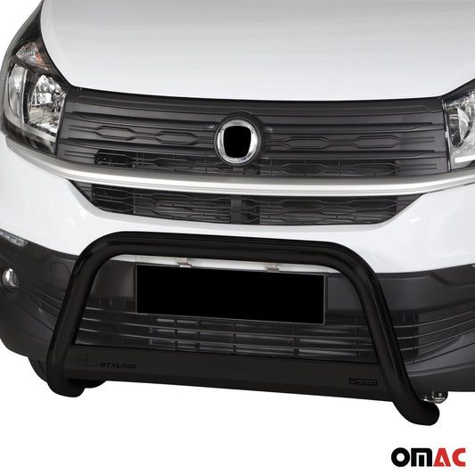 Bară de protecție/buton față pentru Fiat Talento 2016-2021, oțel inoxidabil negru, ø63 mm