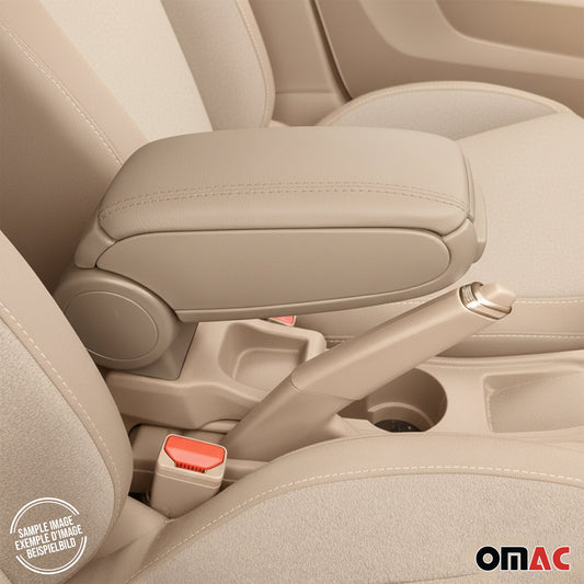 Mittelarmlehne Armlehne Mittelkonsole für Renault Clio 2012-2019 PU-Leder Beige