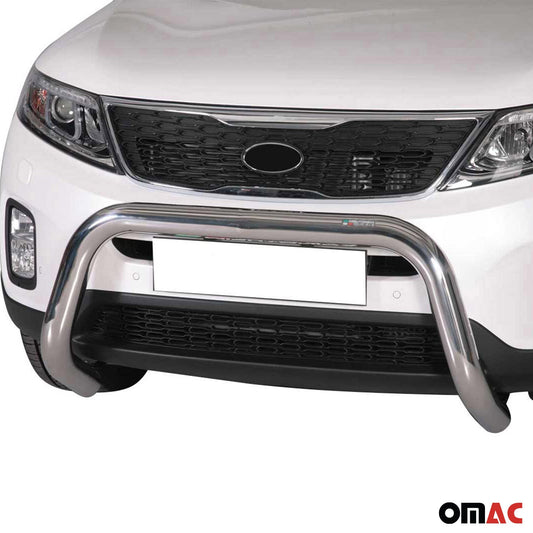 Bară de protecție/buton față pentru Kia Sorento 2012-2015 ø76mm oțel argintiu protecție