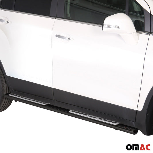 Praguri/praguri laterale din oțel inoxidabil pentru Chevrolet Trax 2013-2016, negre