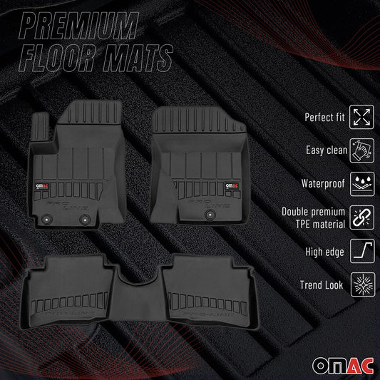 Covorașe auto Hyundai i20 2008-2014, TPE, negre, 3 buc.