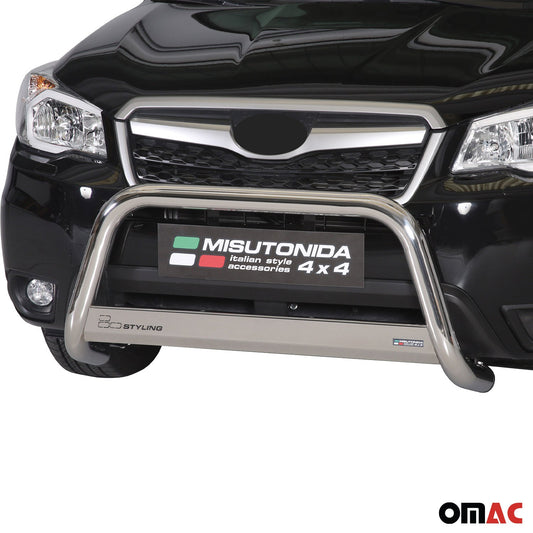 Frontbügel Frontschutzbügel für Subaru Forester 2013-2015 ø63mm Stahl Silber