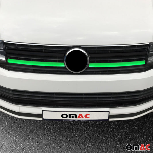 Grilă radiator VW T6 2015-2019 Highline, oțel inoxidabil, verde, set 2 piese
