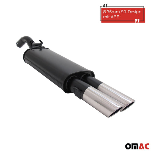 Evacuare sport Novus pentru VW Golf 2 19E, tobă spate SR-Design 2x76mm cu ABE