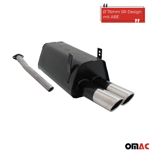 Novus Sportauspuff für BMW 3er E36 320 / 323 2x76mm SR-Design mit ABE