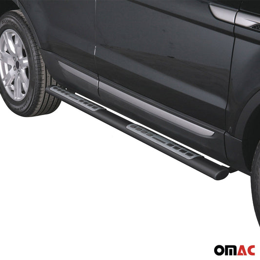 Stahl Seitenschweller Schwellerrohre für Range Rover Evoque 2011-2015 Schwarz