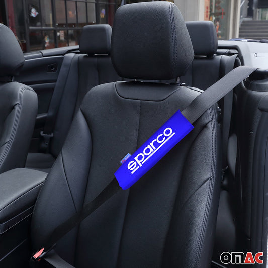 SPARCO Gurtschoner Gurtpolster Sicherheitsgurt Gurtschutz Autogurt Blau 2x