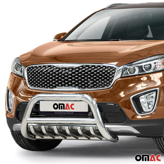 Bară de protecție/buton față pentru Kia Sorento 2015-2018 cu ABE (omologare de tip germană) Oțel Argintiu