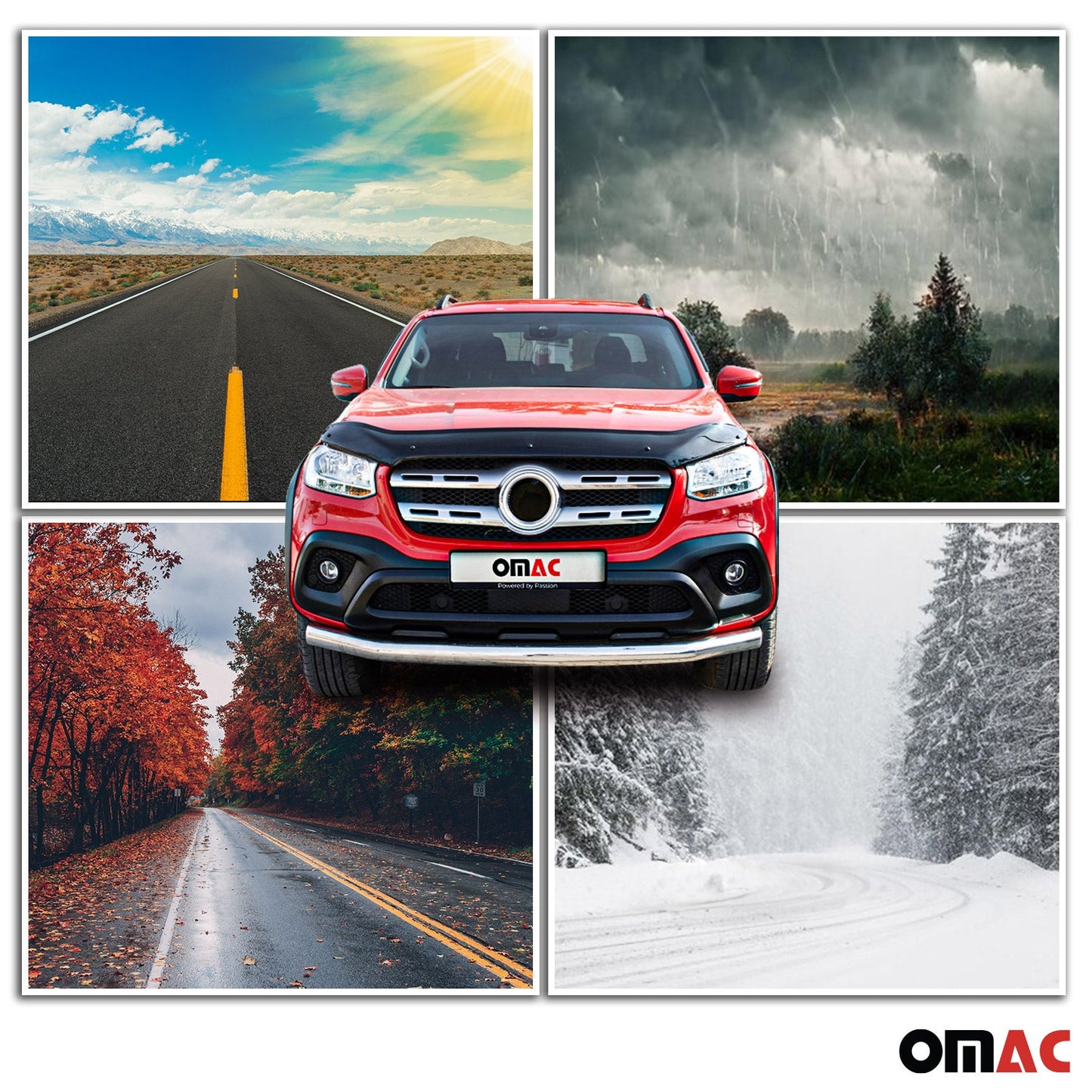 Osłona maski chroniąca przed owadami i odpryskami kamieni do Mercedesa GLC 2015-2025 w kolorze ciemnym