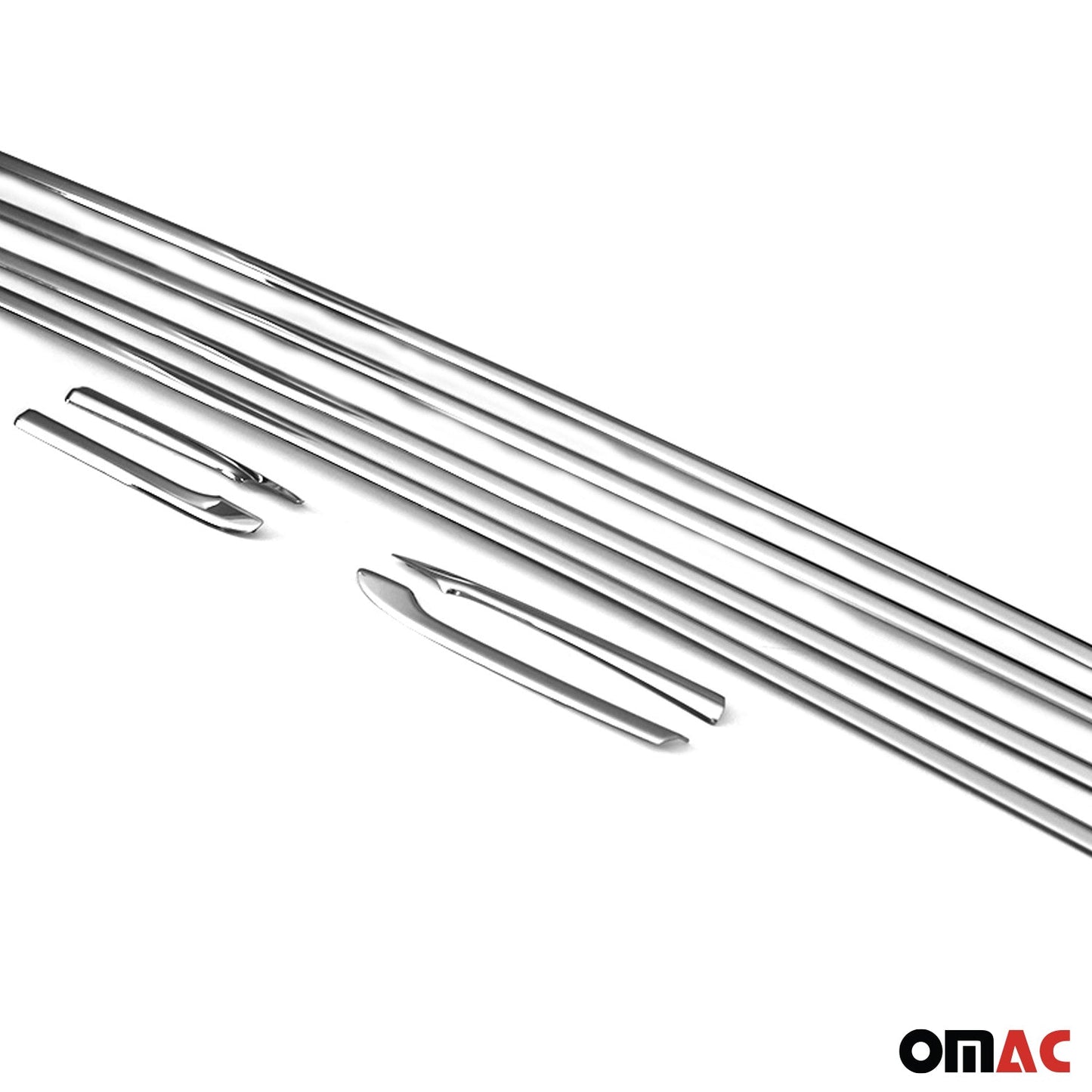 Benzi decorative pentru geamuri pentru Toyota Corolla Sedan 2019-2025, oțel inoxidabil cromat, 8 bucăți