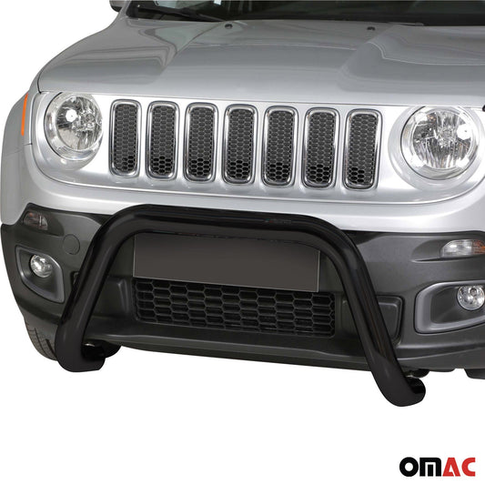 Bară de protecție/buton față pentru Jeep Renegade 2014-2017, ø76mm, oțel, negru
