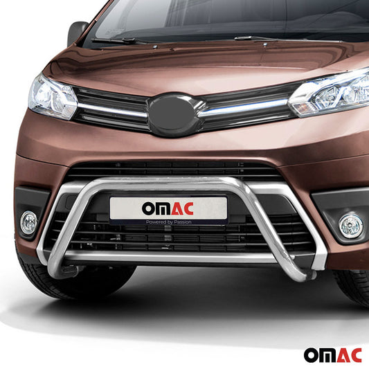 Bară de protecție/buton față pentru Toyota Proace 2016-2022 cu ABE (omologare de tip germană), oțel, argintiu