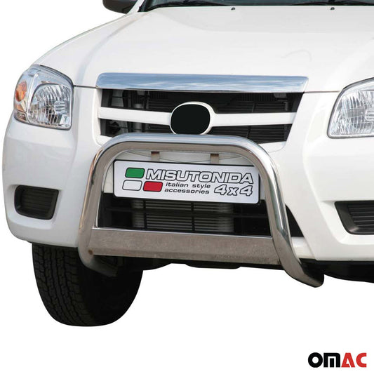 Bară de protecție/buton față pentru Mazda BT-50 2009-2012 ø63mm oțel argintiu protecție