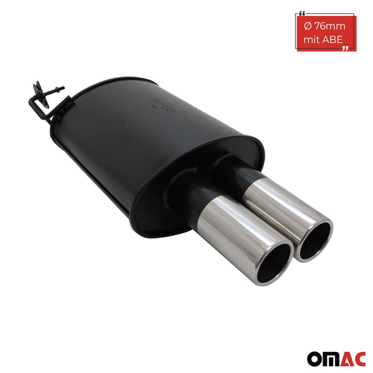 Novus Sportauspuff für BMW 5er E39 Limo 2x76mm Endschalldämpfer mit ABE