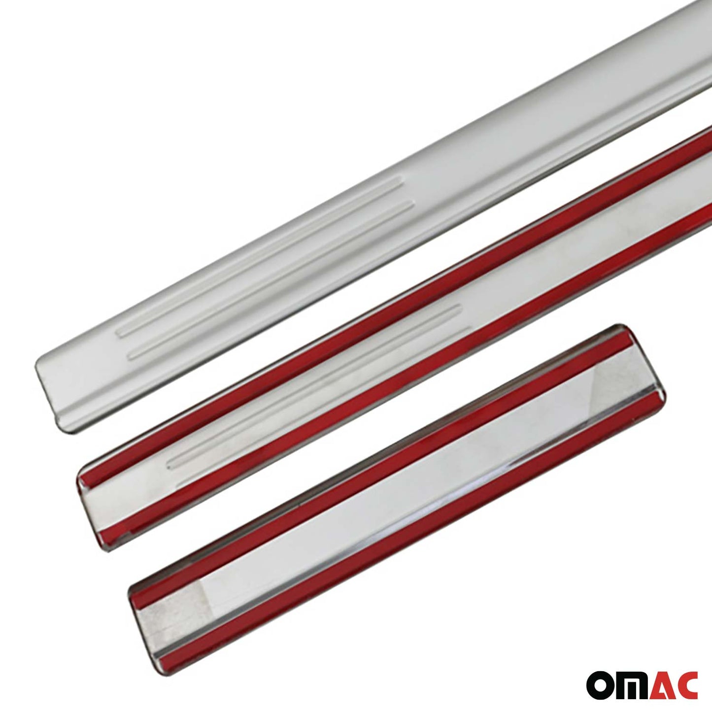 Ornamente prag uși pentru VW Passat B8 2015-2025, oțel inoxidabil, argintiu, set 4 piese