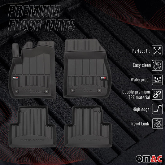 2012-2019 Opel Zafira C Tourer Fußmatten TPE Schwarz 4 tlg