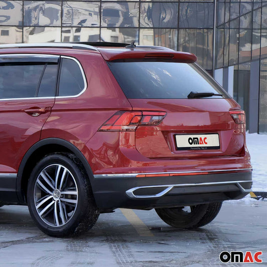 Stoßstangen Diffusor Auspuffrahmen für VW Tiguan 2020-2024 FL Edelstahl 3tlg