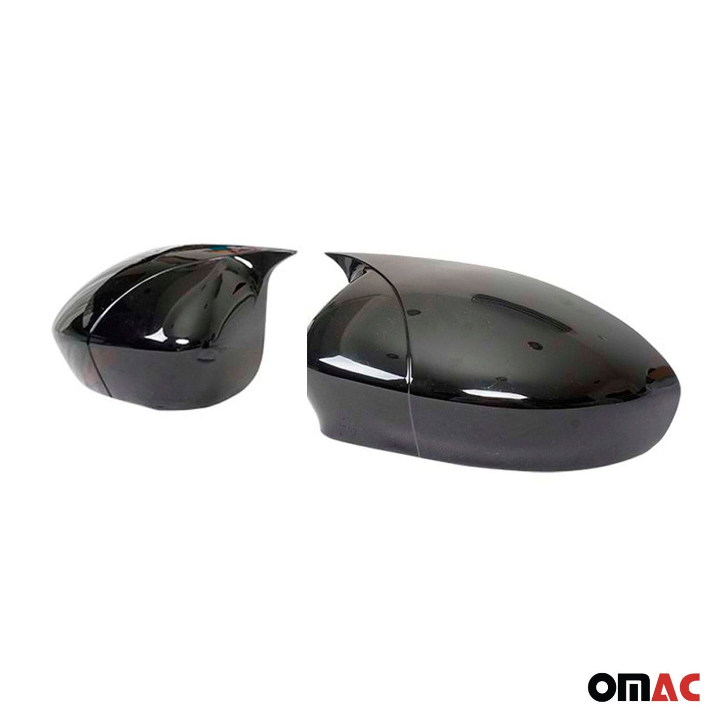 Spiegelkappen Spiegelabdeckung für Fiat Punto 2012-2018 ABS Schwarz Glanz 2tlg