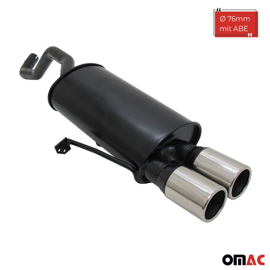 Novus Sportauspuff für Renault Clio 3 2x76mm Endschalldämpfer mit ABE