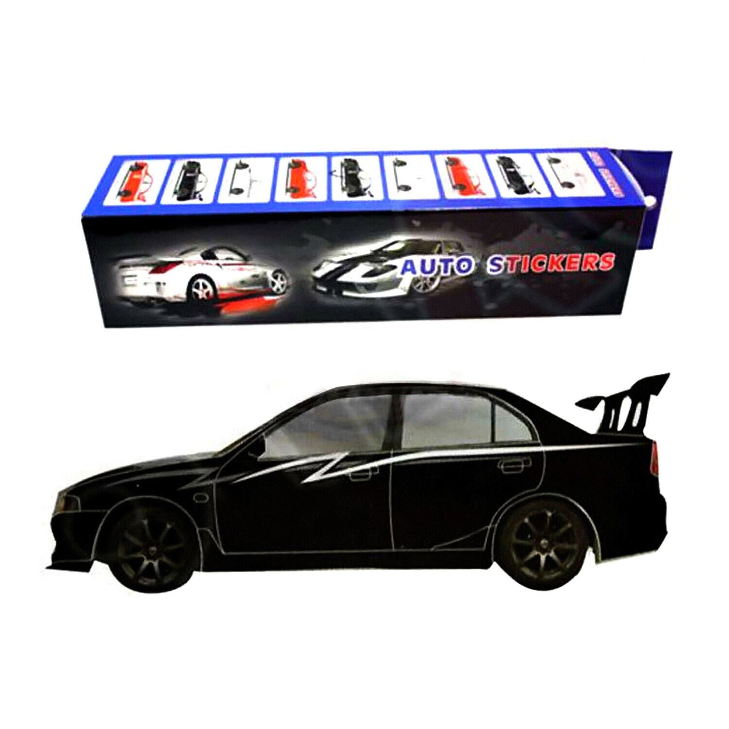 Benzi laterale, benzi decorative, autocolante decorative laterale, tuning, curse, alb-negru