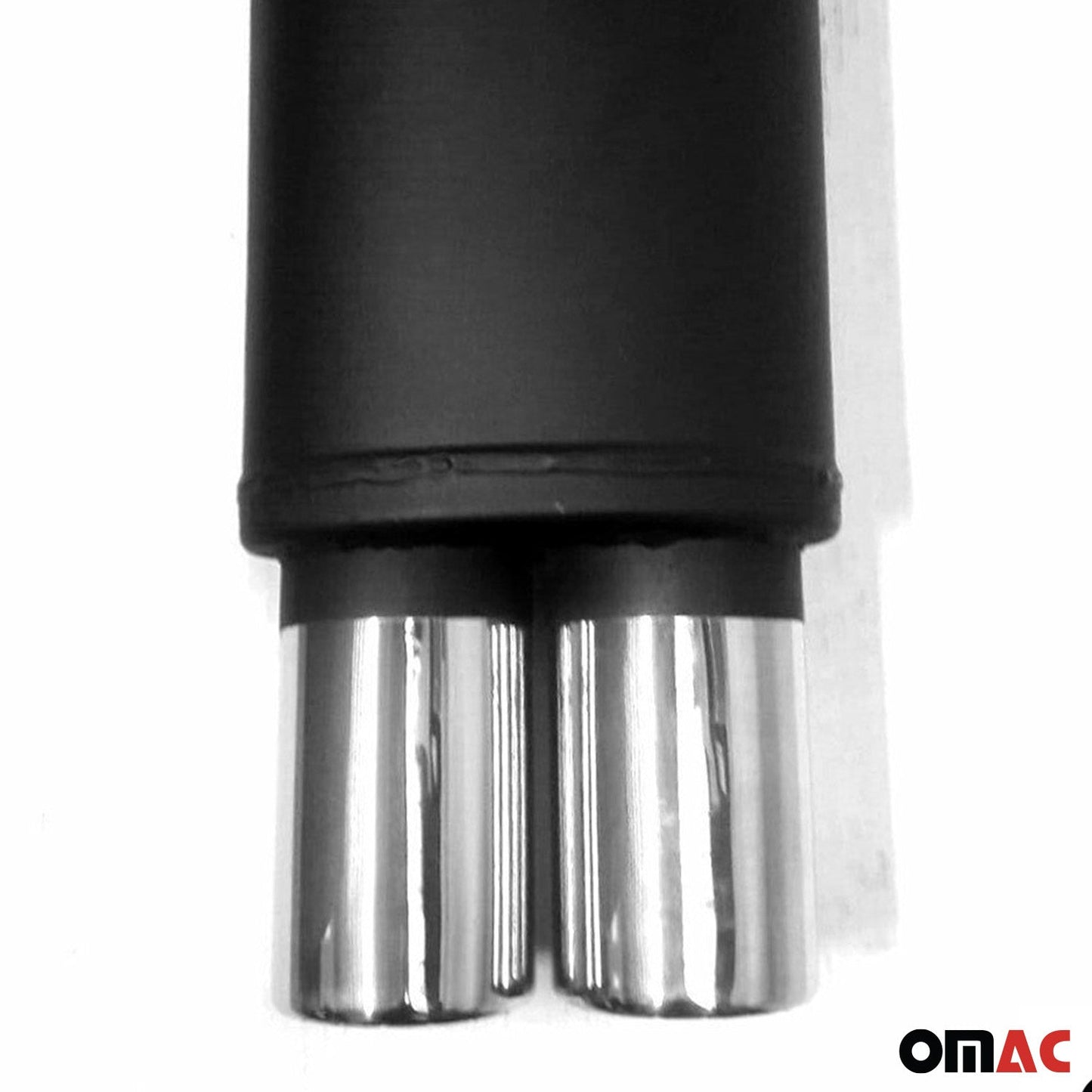 Sistem de evacuare, tobă de eșapament, țeavă de eșapament din oțel inoxidabil, piesă terminală, oțel inoxidabil cromat, 60 mm