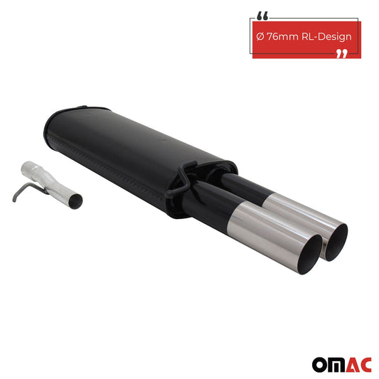 Novus Sportauspuff für VW Passat 3B / 3BG 2x76 RL-Design Endschalldämpfer ABE