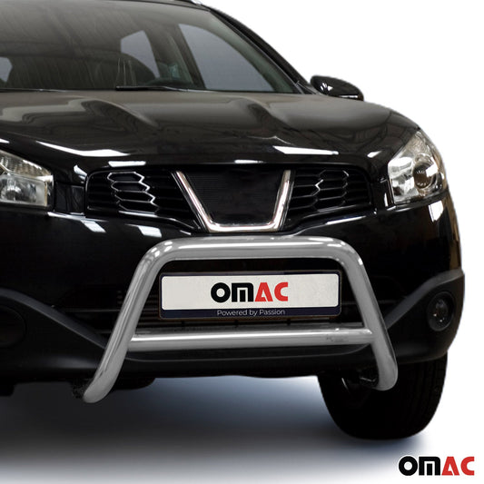 Bară de protecție față pentru Nissan Qashqai +2 2010-2013 cu ABE (omologare de tip germană) Oțel Argintiu