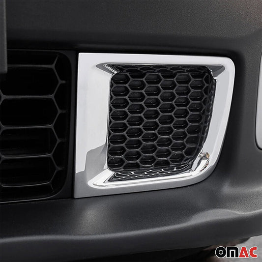 Benzi decorative grilă auto pentru Jeep Renegade 2014-2019, cromate, ABS argintii, 2x