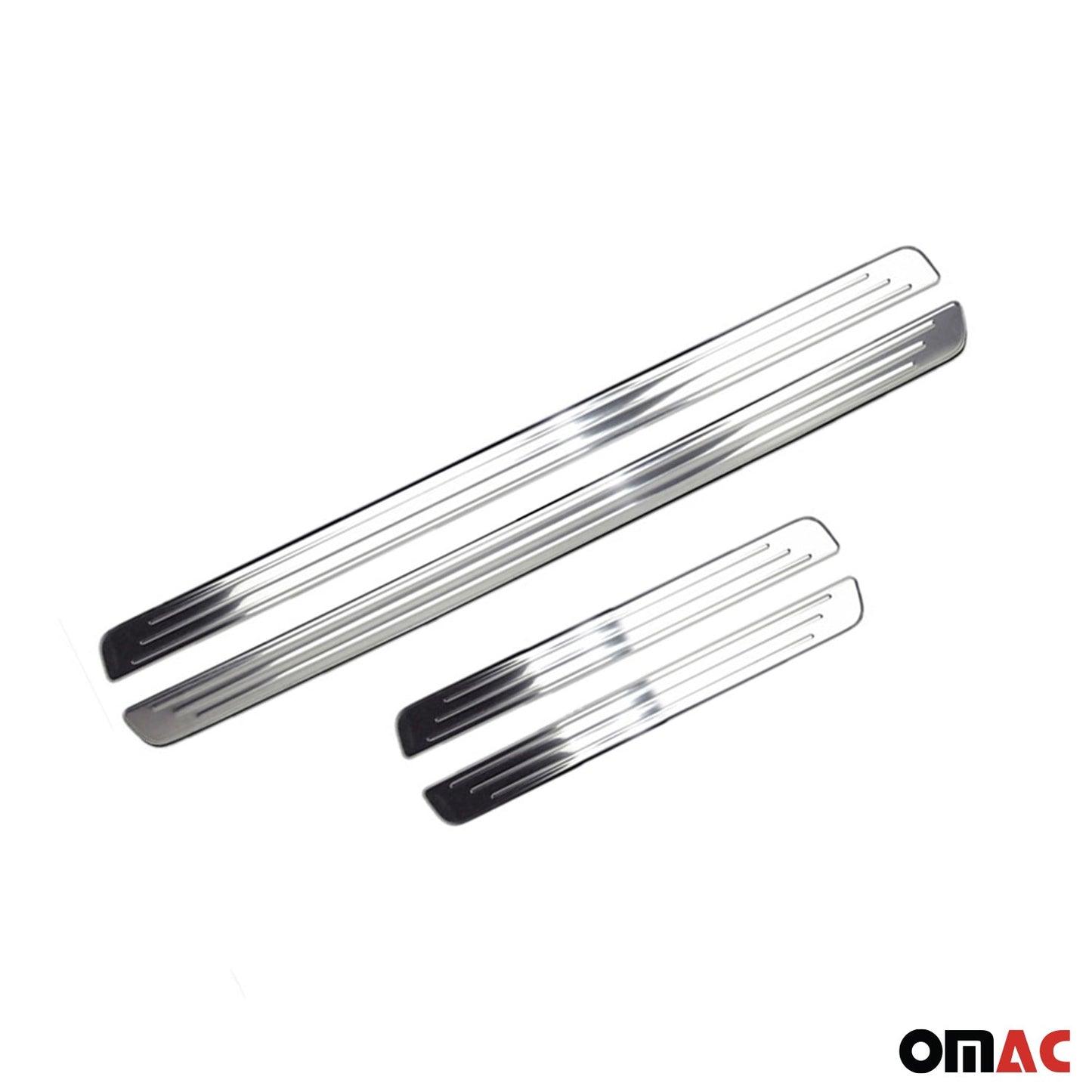 Ornamente prag uși pentru VW Tiguan 2016-2024, oțel inoxidabil, argintiu, set 4 piese