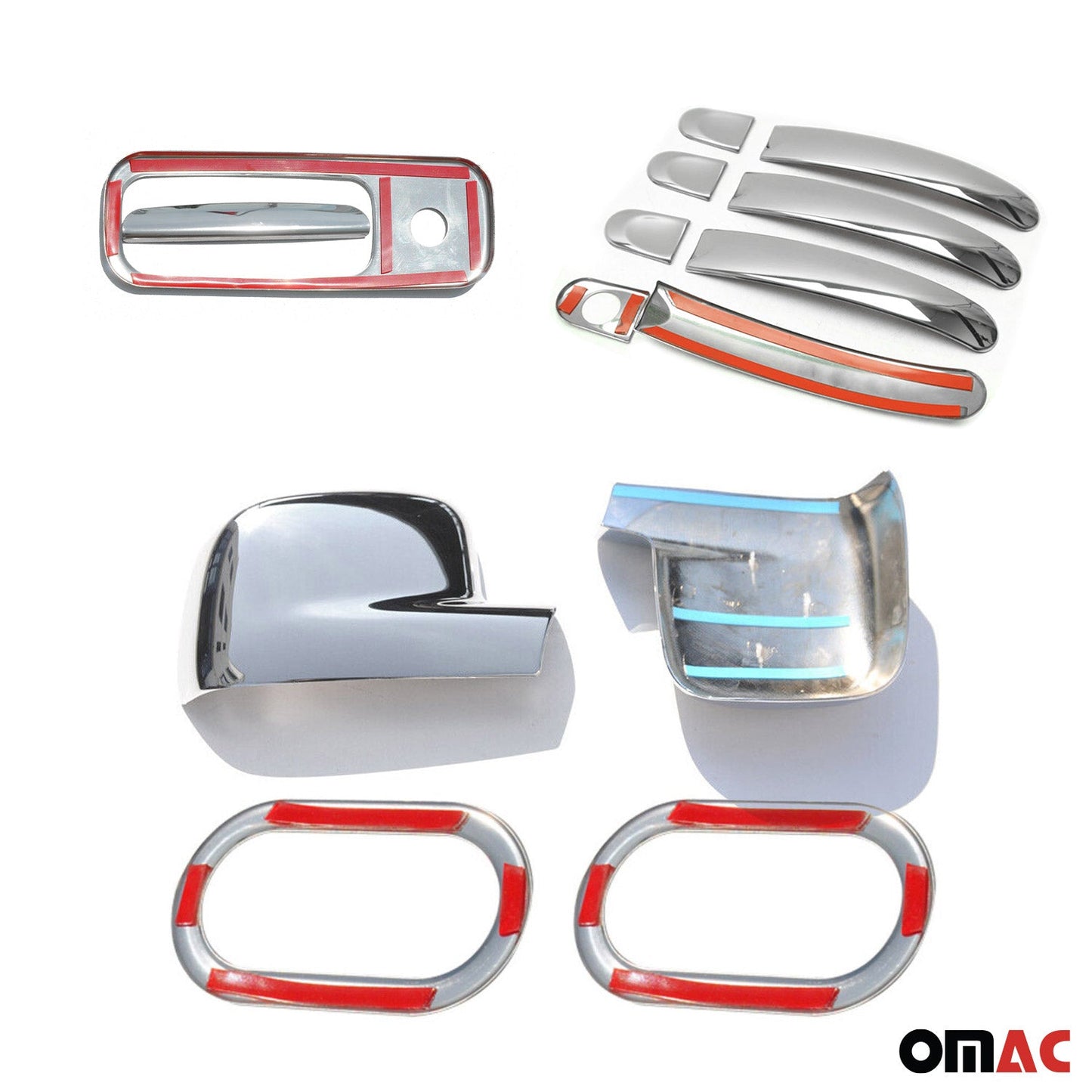 Ramă semnalizator, bezel semnalizare, set ramă pentru VW Multivan T5 2003-2015, cromată, 13x