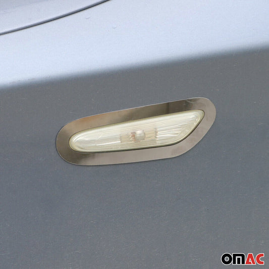 Blinkerrahmen Signalblende Seitenblinker für BMW 1er E88 2004-2013 Edelstahl 2x