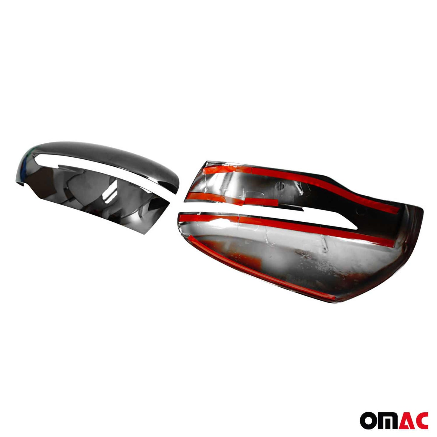 Spiegelkappen Spiegelabdeckung für Nissan Qashqai J11 2014-2021 Chrom ABS Dunkel