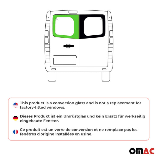 Heckscheibe für Renault Trafic 2001-2014 Doppelflügeltür Hinten Links L1 L2