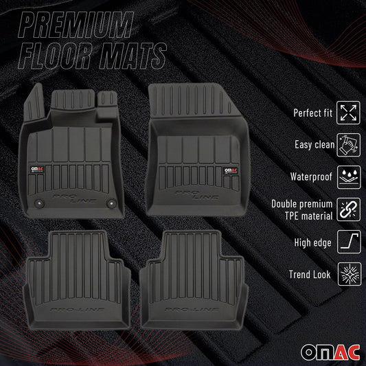 2018-2025 Peugeot 508 Fußmatten TPE Schwarz 4 tlg