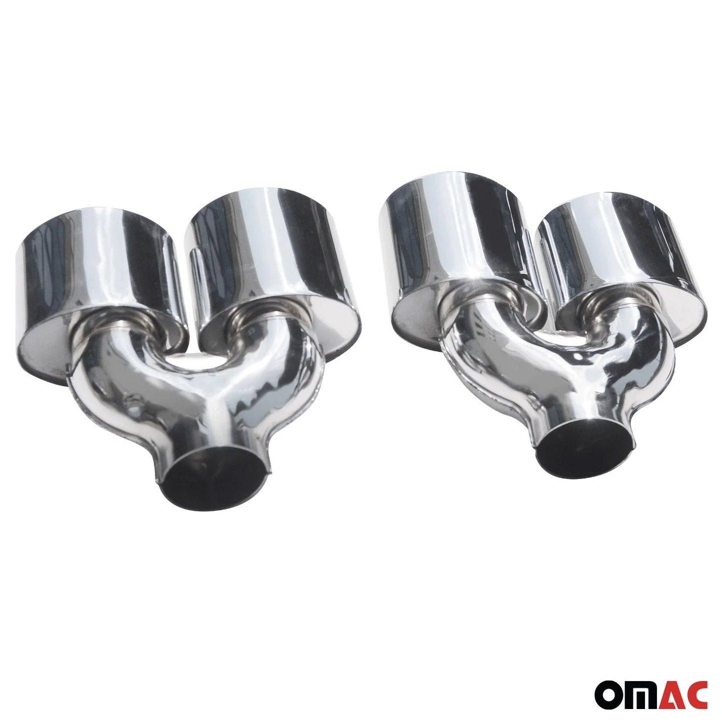 Ornamente de evacuare din oțel inoxidabil cromate pentru Mercedes C Class W204 S204 C204